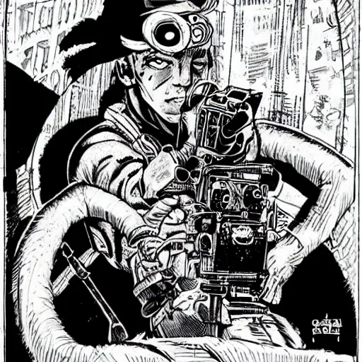 Image similar to a portrait of a sewer punk pig by al williamson