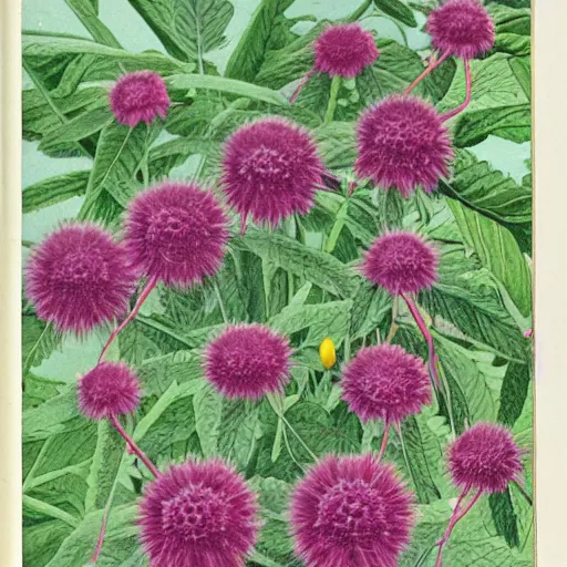 Image similar to Lamiceae, scientific depiction, Textbook Illustration in clolour, 1982