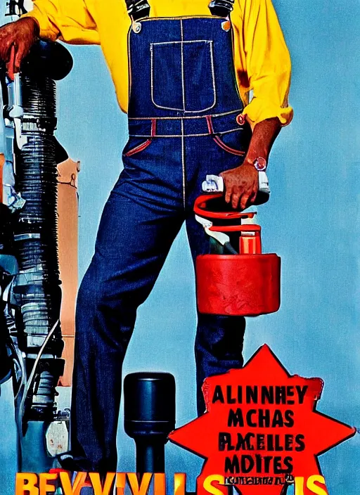 Image similar to an 8 0's john alvin action movie poster starring eddie murphy face as a plumber to rich people. bathroom. overalls. tool belt. the movie is called beverly hills crap