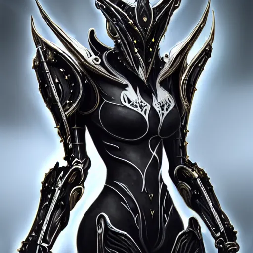 Image similar to highly detailed exquisite fanart, of a beautiful female warframe, but as an anthropomorphic robot dragon, matte black metal armor with white accents, engraved, close-up shot, epic cinematic shot, sharp claws for hands, professional digital art, high end digital art, singular, realistic, captura, DeviantArt, artstation, Furaffinity, 8k HD render