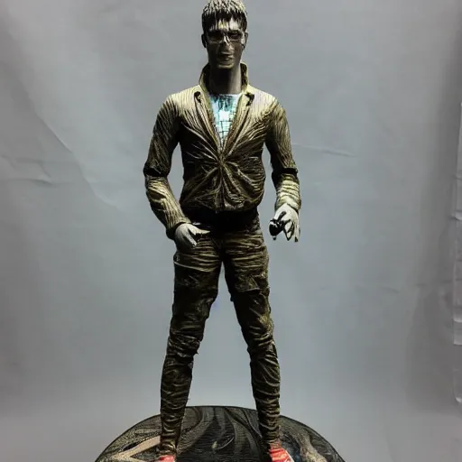 Image similar to an intricate detailed paper mâché statue of the Lord of TCP/IP and Subnetting, style of The Matrix, Blade Runner, Cyberpunk 2077 , s 2700, ar 63:88