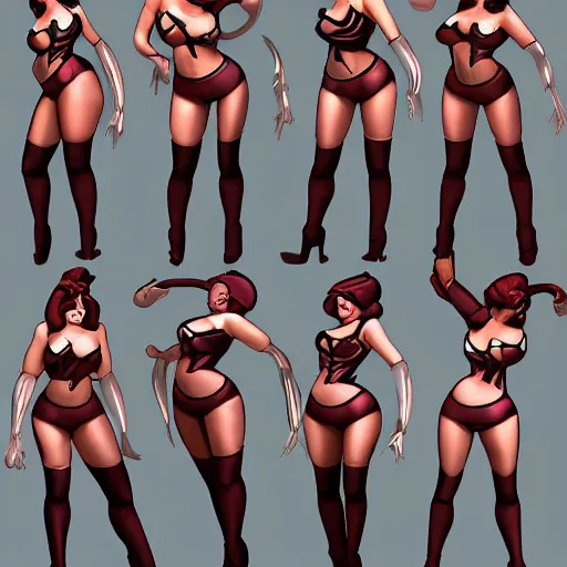 Image similar to PINUP CHARACTER POSES REFERENCE IMAGES