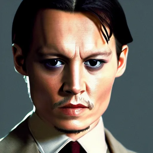 Image similar to Film Still of a Young Adult Johnny Depp playing Tom Riddle in Harry Potter, Film Still, realistic, hyperrealistic, very realistic, very very realistic, highly detailed, very detailed, extremely detailed, detailed, detailed face, very detailed face, very detailed face, realism, HD Quality, 8k resolution, intricate details, body and head in frame, Real Life