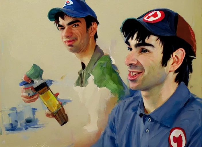 Prompt: a highly detailed beautiful portrait of nathan fielder as ash ketchum, by gregory manchess, james gurney, james jean