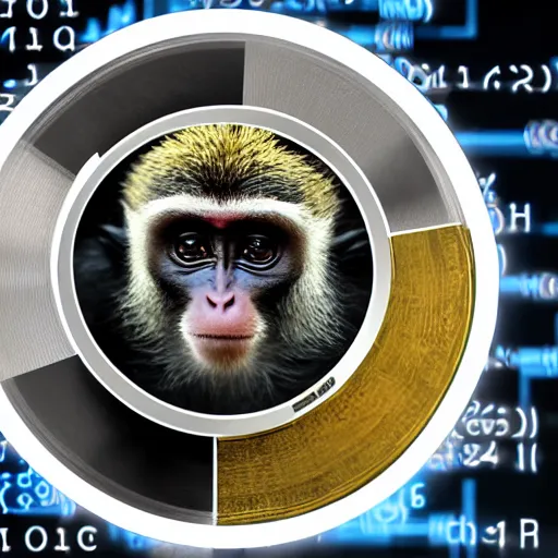 Prompt: crypto monkey, nft