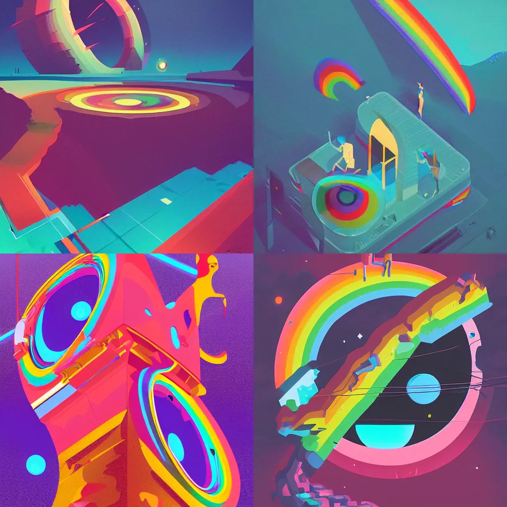 Prompt: 👁 🕳 🌈 by james gilleard