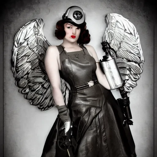 Prompt: dieselpunk angel