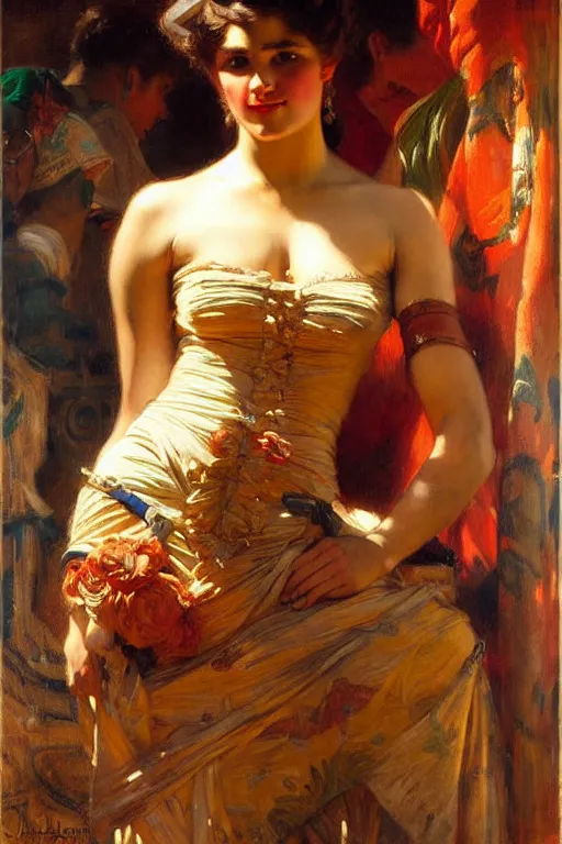 Image similar to highly detailed painting by gaston bussiere, j. c. leyendecker 8 k