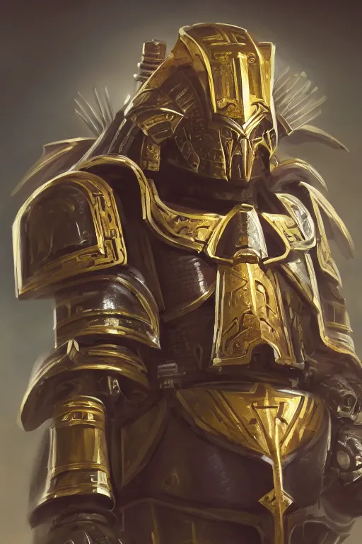 Image similar to armor portrait heros warhammer 4 0 k horus heresy fanart - the primarchs emperor by johannes helgeson animated with vfx concept artist & illustrator global illumination ray tracing hdr fanart arstation zbrush central hardmesh 8 k octane renderer comics stylized