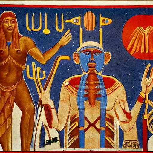 Prompt: elon musk as sumerian mural