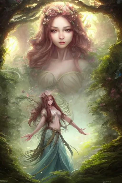 Image similar to women woshiping god in dreamy forest, fantasy, 8 k resolution, hyper detailed, d & d, character design, digital painting, trending on artstation, sharp focus, illustration, art by artgerm, steve zheng, fuji choko, viktoria gavrilenko, hoang lap