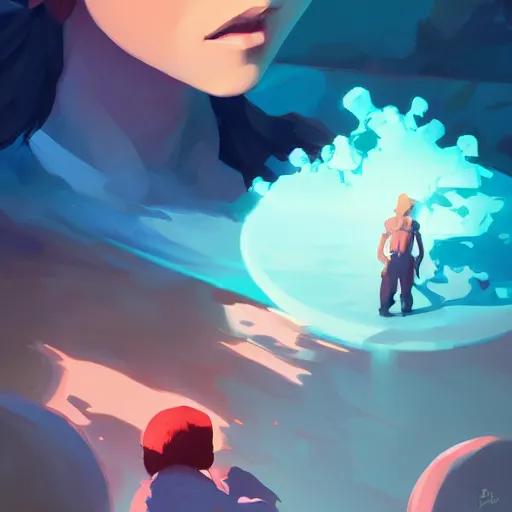 Image similar to face icon stylized minimalist 3 do interactive multiplayer, loftis, cory behance hd by jesper ejsing, by rhads, makoto shinkai and lois van baarle, ilya kuvshinov, rossdraws global illumination