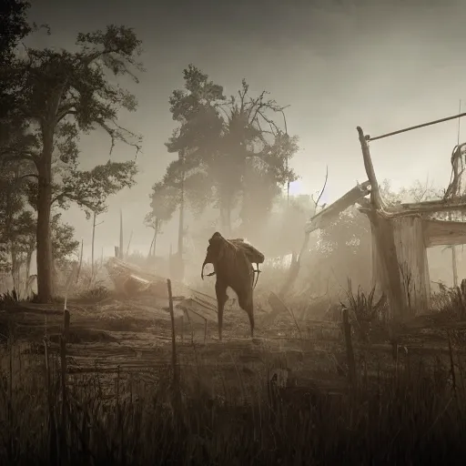 Image similar to hunt showdown concept art render in unreal engine 5