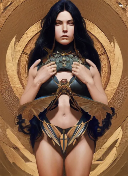 Prompt: symmetry!! nico robin, machine parts embedded into face, intricate, elegant, highly detailed, digital painting, artstation, concept art, smooth, sharp focus, illustration, art by artgerm and greg rutkowski and alphonse mucha, 8 k
