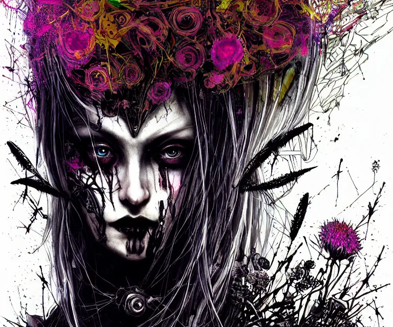 Image similar to gothic mute hybrid cyborg warrior girl of flowers, cybor clothes shaping love!, freedom fighter, eerie, cinematic, epic, 8 k, ultra realistic,. | a psychedelic, illustration by albrecht durer, concept art in style of carne griffiths artwork by xsullo. | backround of beautiful floweres floatingby elson, peter kemp, peter