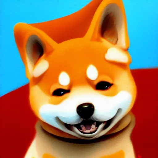 Prompt: goro fujita ilustration a happy baby shiba inu by goro fujita, painting by goro fujita, sharp focus, highly detailed, artstation