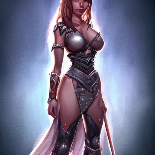Prompt: a character concept art of a warrior by artgerm, very detailed