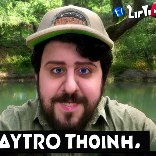 Prompt: youtuber Jontron goes on safari