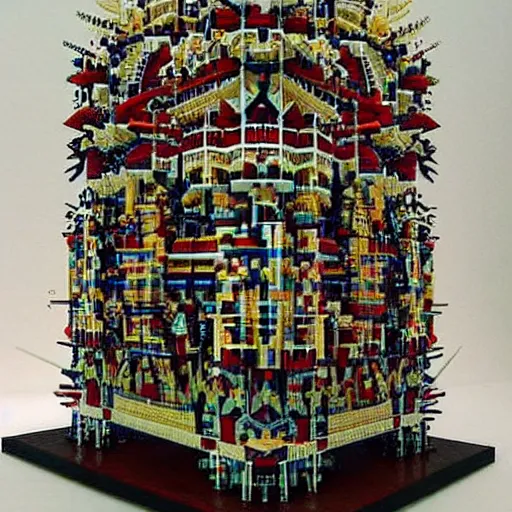 Prompt: by buckminster fuller, by bernardo bellotto ornate voxel art. a beautiful kinetic sculpture. it turned out that some crooked things looked even worse when straightened. some tangled knots only made sense once unraveled.