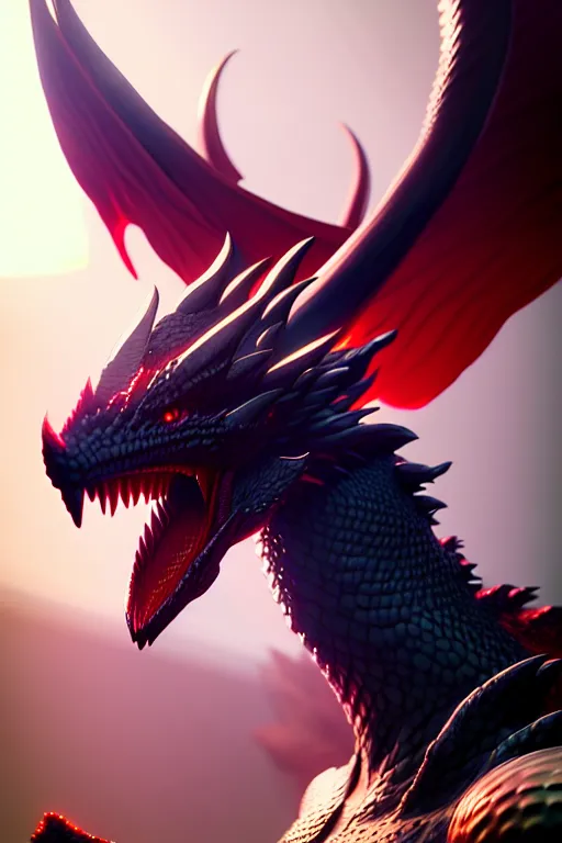 Image similar to highly detailed vfx portrait of bahamut by ilya kuvshinov, rossdraws, artgerm, sola digital arts, anti aliasing, raytracing : :