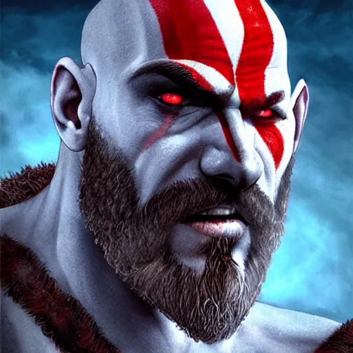 Prompt: portrait of kratos from god of war, mattepainting concept blizzard pixar maya engine on stylized background splash comics global illumination lighting artstation by feng zhu and loish and laurie greasley, victo ngai, andreas rocha, john harris