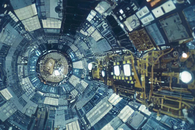 Prompt: space station, 1 6 mm film, autochrome