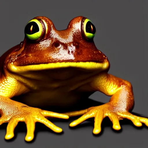 Image similar to macro hyper-realistic hypnotoad Futurama