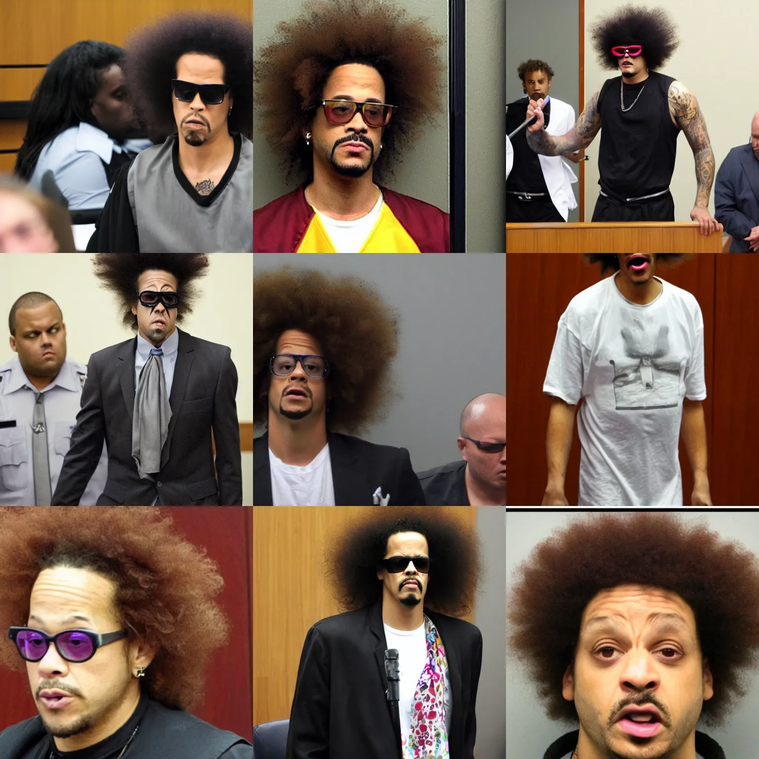 Prompt: the lead singer from lmfao in court on trial for murder