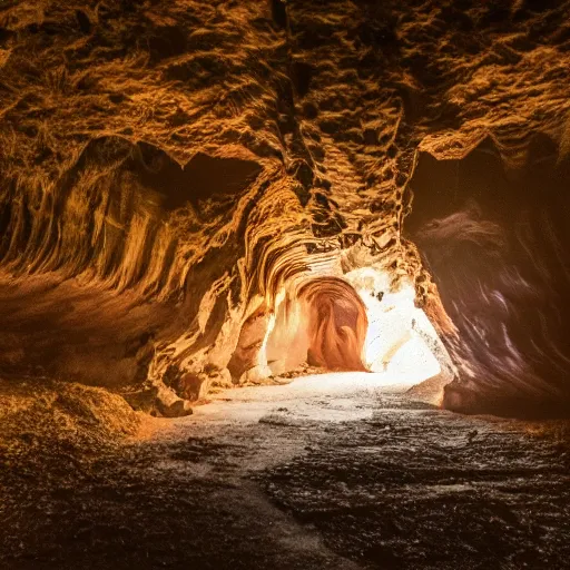 Image similar to a stunning photography inside an ominous cave, professional photography,8KHD