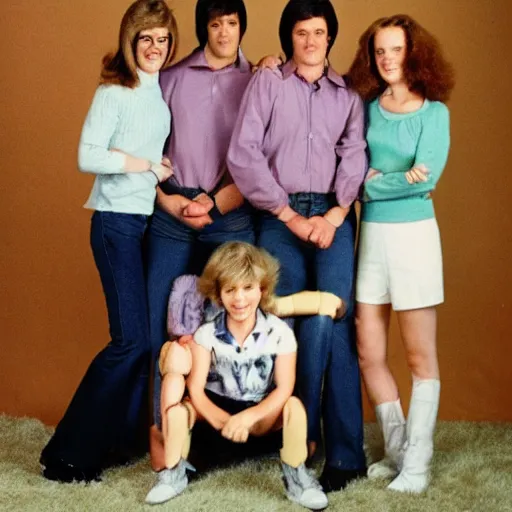 Prompt: awkward 1 9 8 0 s family photo