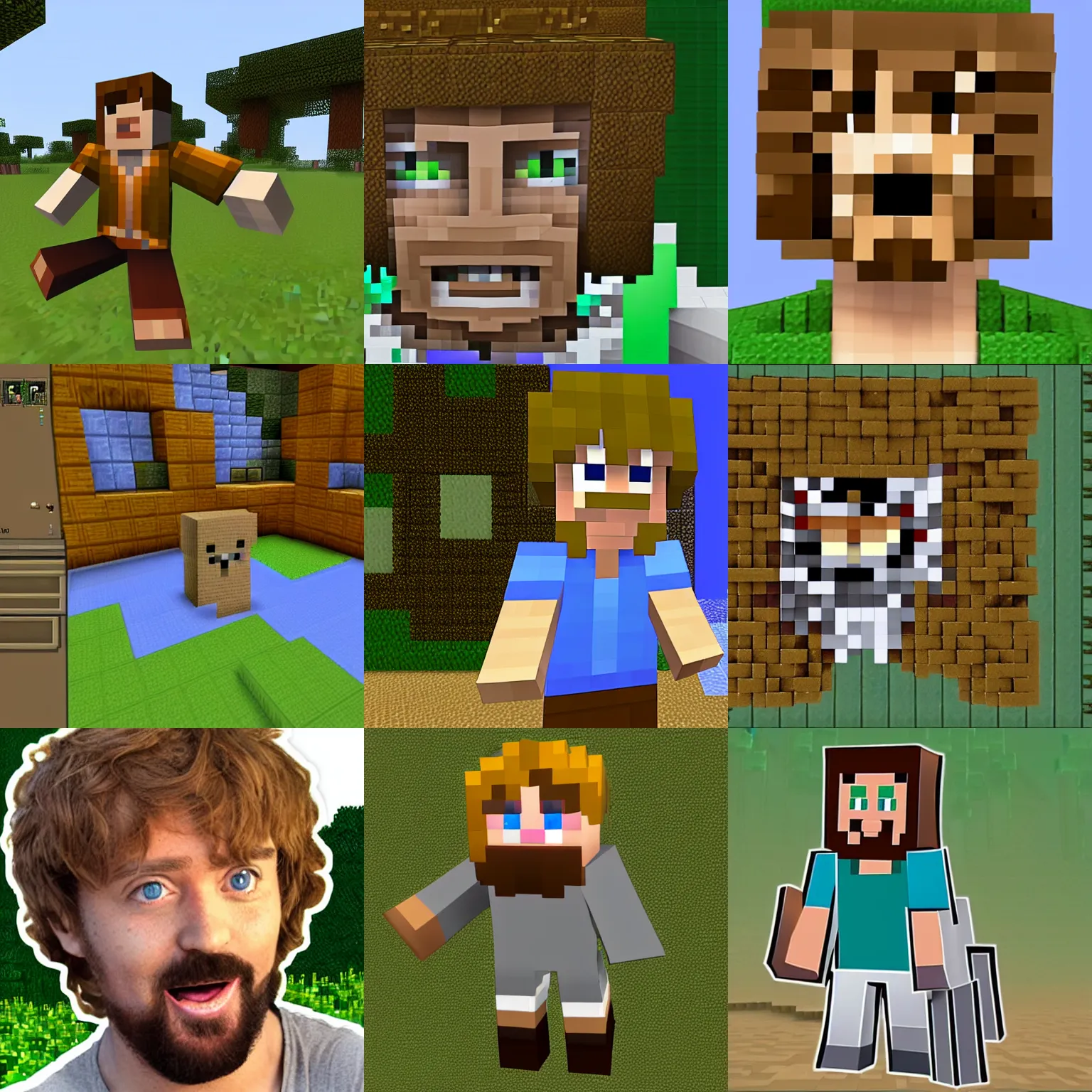 Prompt: Shaggy in Minecraft