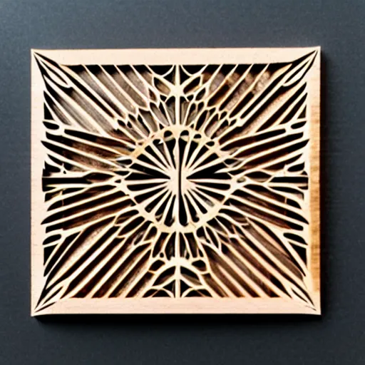 Image similar to layered lasercut wood