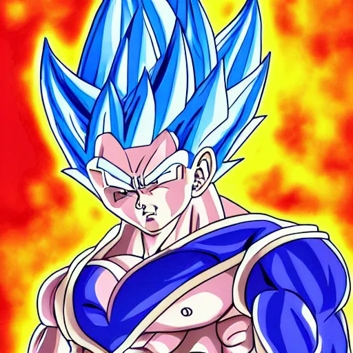 Image similar to majin vegeta fan art