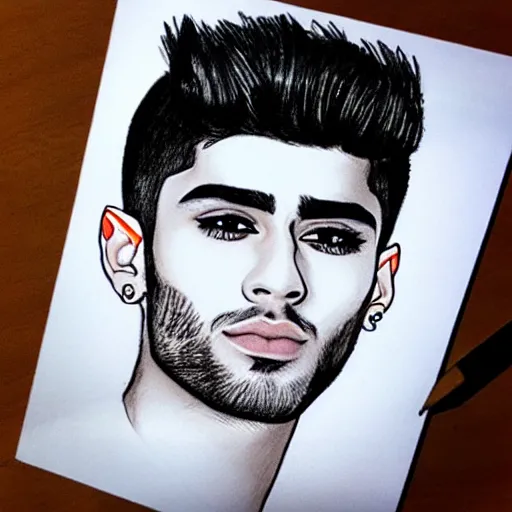 Image similar to zayn malik, drawn by Valentina Remenar