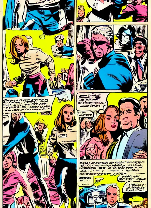 Prompt: A page from the X-Files comic, by Jack Kirby (1968)