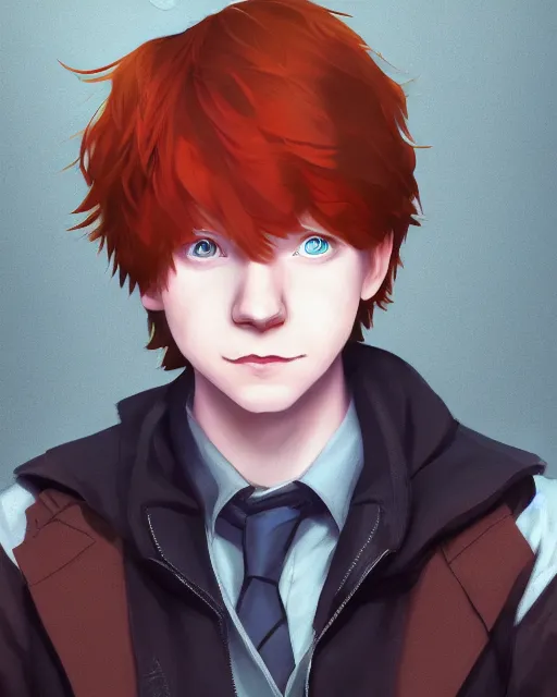 Prompt: ron weasley, full shot, atmospheric lighting, detailed face, by makoto shinkai, stanley artger m lau, wlop, rossdraws, james jean, andrei riabovitchev, marc simonetti, krenz c