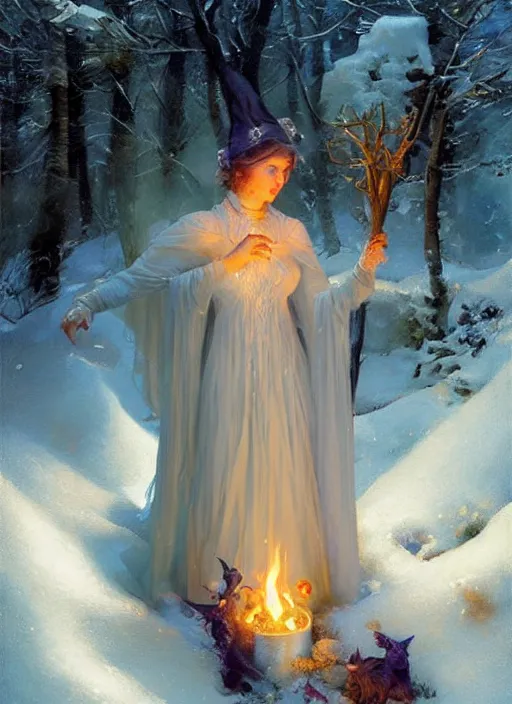 Prompt: the witch of frost by kev walker and vladimir volegov and alexander averin and delphin enjolras and daniel f. gerhartz