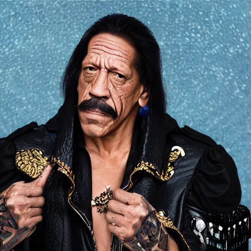 Image similar to danny trejo cosplaying as Cinderella