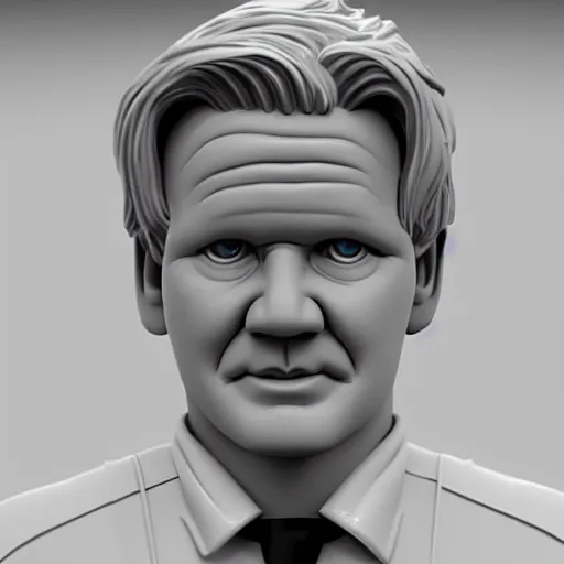 Prompt: plastic miniature figuring of gordon ramsay, blender, 8 k, trending on artstation, highly detailed