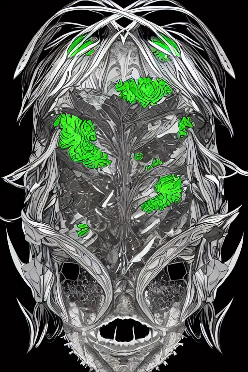 Image similar to cabbage themed anime villain, symmetrical, highly detailed, digital art, sharp focus, trending on art station, anime art style