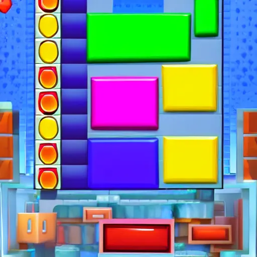 Prompt: tetris but with chins instead of blocks, gameplay screenshot