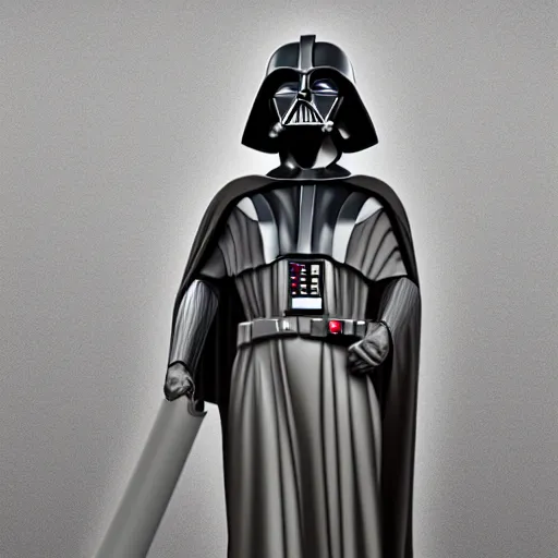 Prompt: Ancient greek statue of Darth Vader, photorealistic