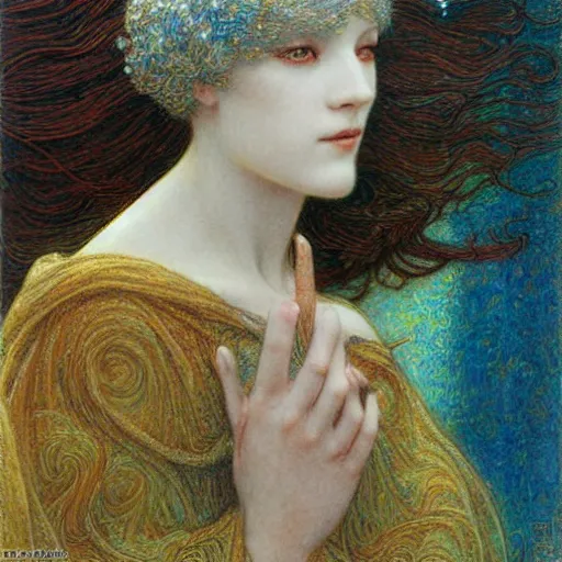 Prompt: princess by Jean Delville