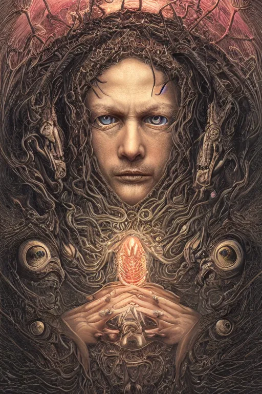 Image similar to highly detailed portrait of snufking by alex grey, patrick woodroffe, mark ryden created by gustave dore and greg rutkowski, high detailed, smooth draw, synthwave neon retro, intricate, realistic proportions, dramatic lighting, trending on artstation