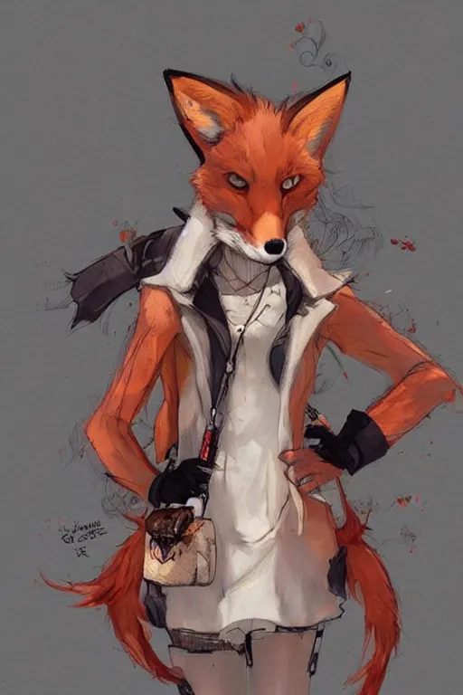 Prompt: a fox fursona, trending on artstation, by kawacy, furry art, digital art, art by dustin nguyen akihiko yoshida greg tocchini