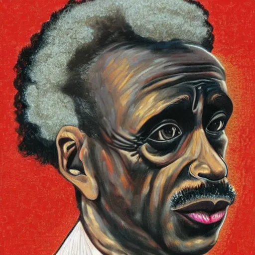 Image similar to african einstein portrait, 1 9 8 6