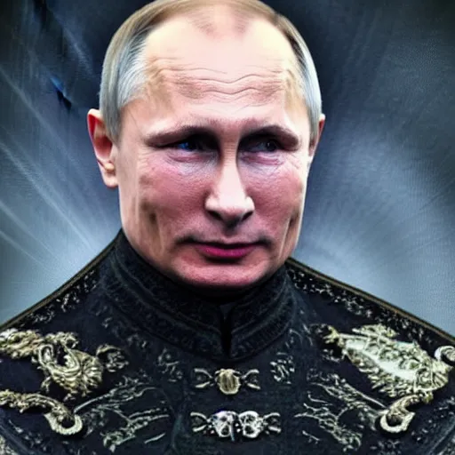Image similar to Vladimir Putin in the style of a king in Game of Thrones