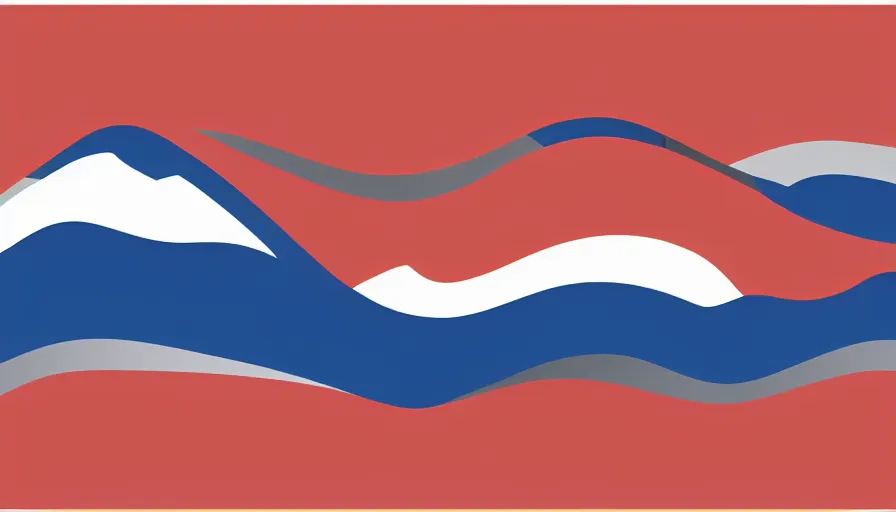 Image similar to A minimalist flag representing Idaho's Salmon River mountain valley, vector graphic, vexillology, cobalt and white color scheme,