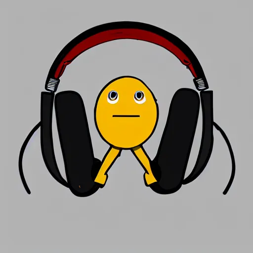 Prompt: fish with headphones