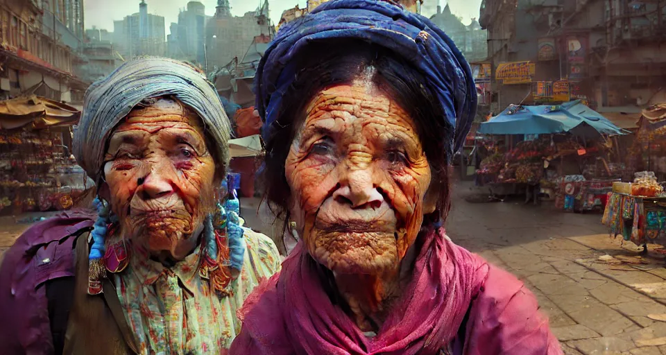 Image similar to highly detailed portrait old woman guatemala vendor in gta v, street market, happy ambience, stephen bliss, unreal engine, fantasy art by greg rutkowski, loish, rhads, ferdinand knab, makoto shinkai and lois van baarle, ilya kuvshinov, rossdraws, tom bagshaw, global illumination, detailed and intricate environment